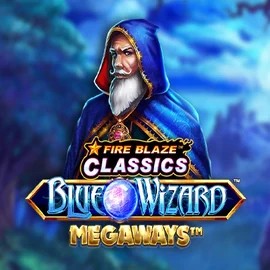 Play the Fire Blaze Blue Wizard Megaways slot by Rarestone Gaming on Flagman Casino
