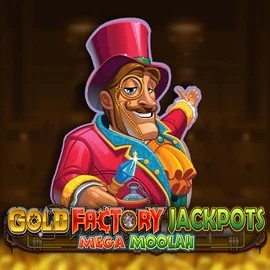 Play the Gold Factory Jackpots Mega Moolah slot by Aurum Signature Studios on Flagman Casino