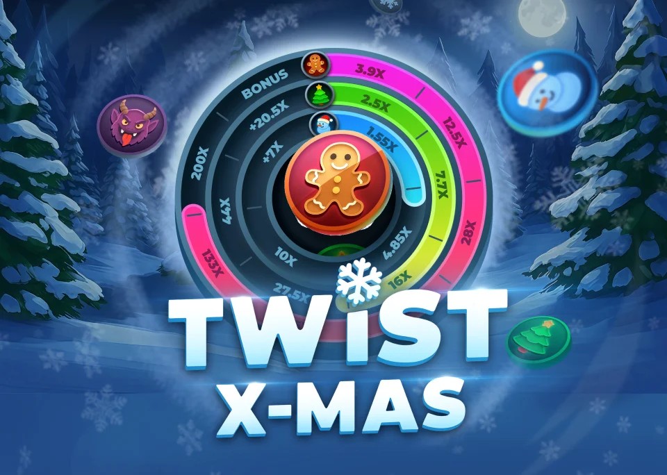 Twist X-mas by InOut, showcased at flagmancasinoo.com – game logo